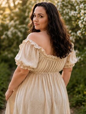 Timeless Goddess Empire Waist Dress | Romantic cottagecore maxi dress | puff